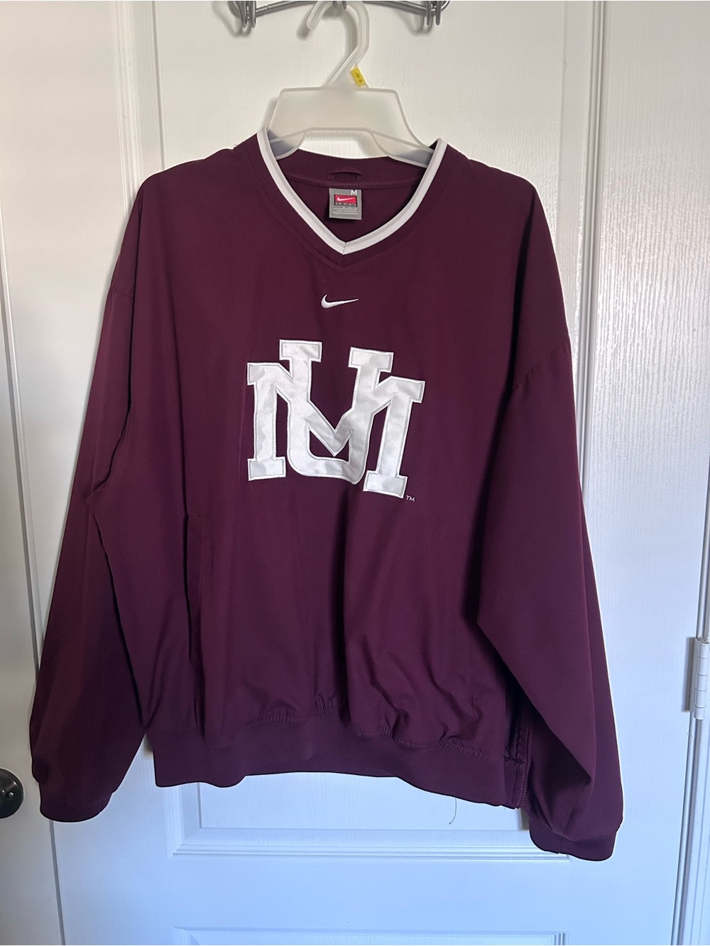 University of Montana Nike Men's Maroon Pullover with White Logo